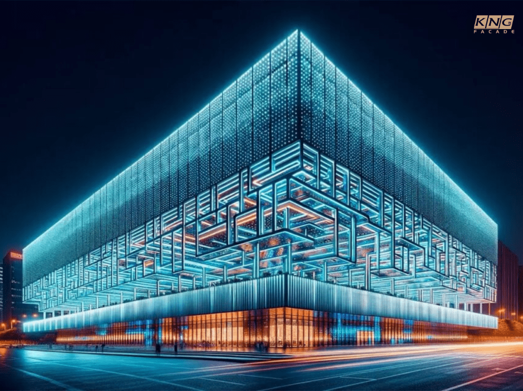 chiếu sáng mặt dựng chiếu sáng mặt dựng